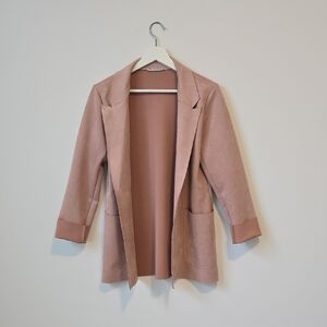 Zara Dusty Pink Faux Suede Women's Blazer